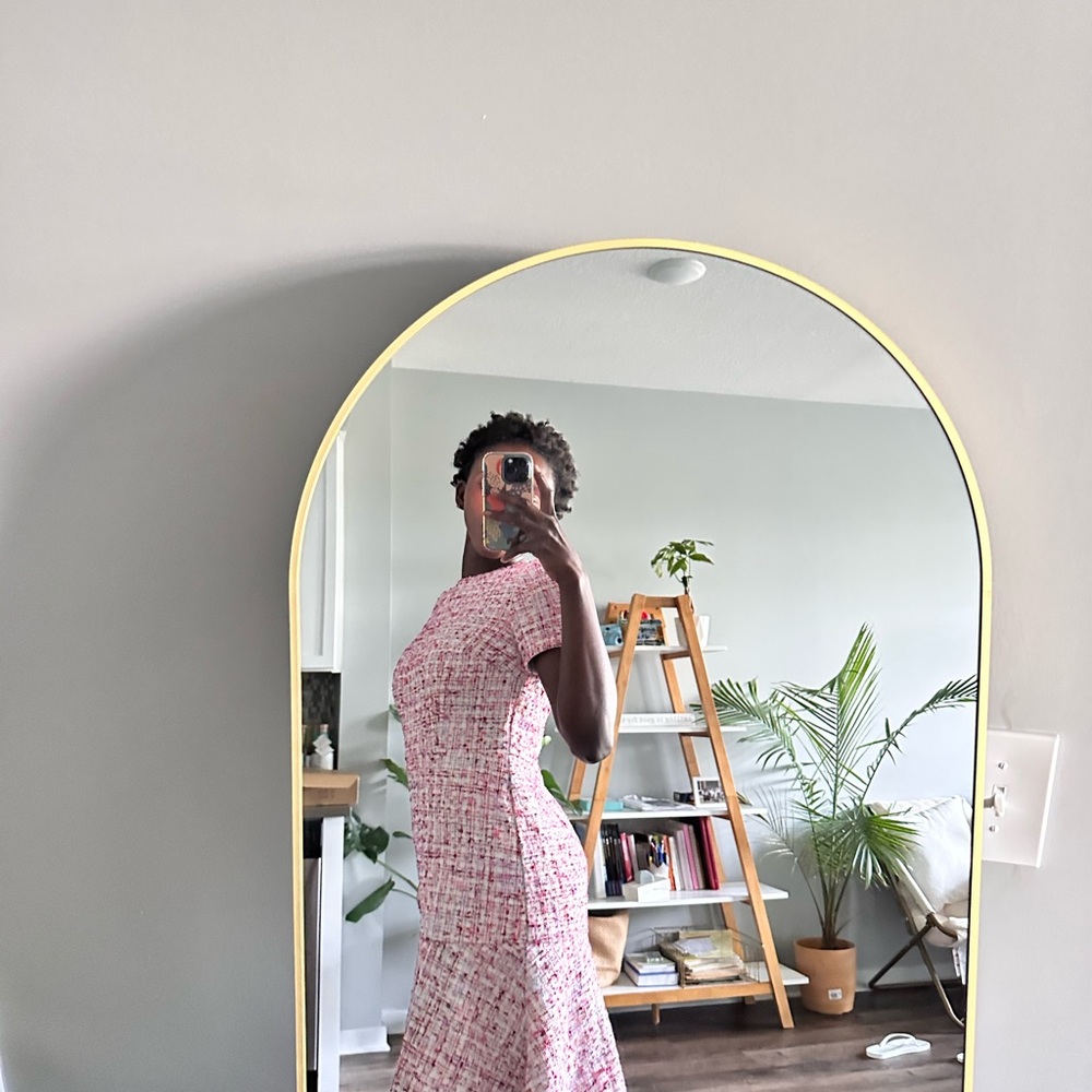 Ann Taylor Pink and White Mini Dress